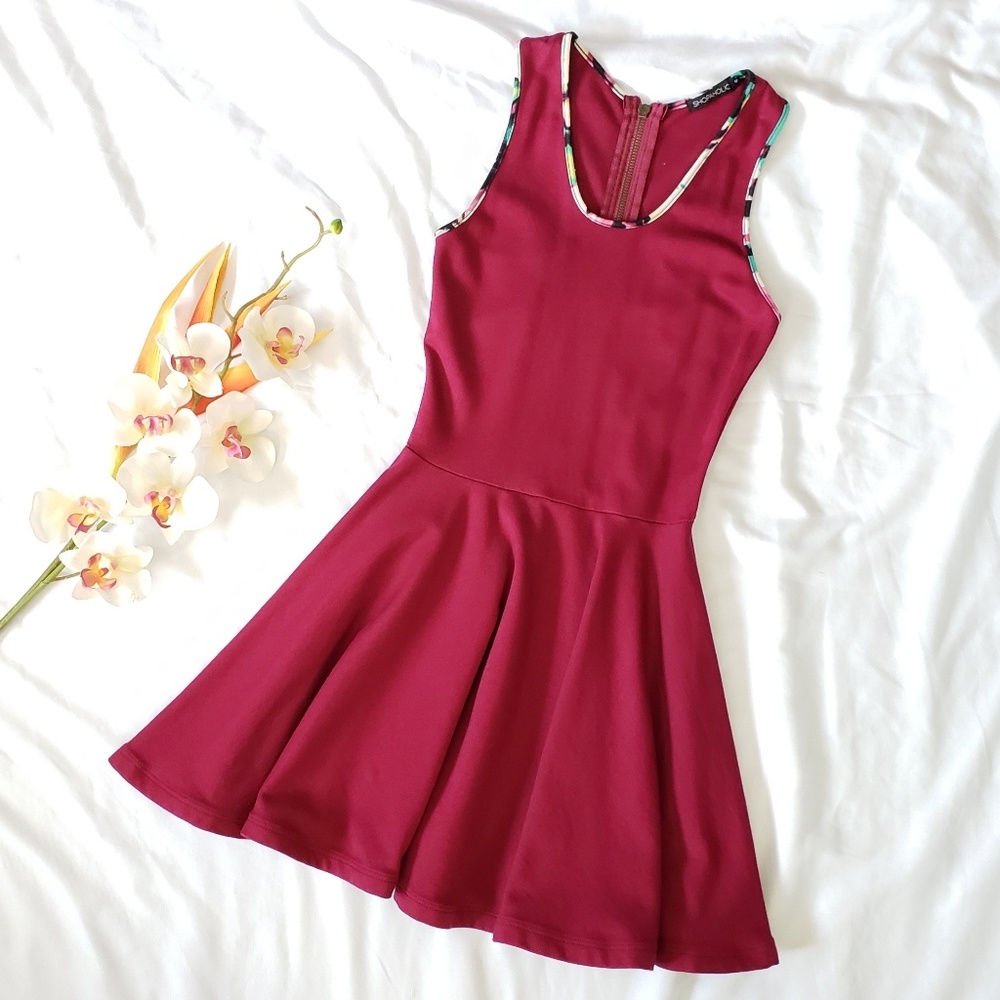 Shopaholic | Burgundy Mini Dress
